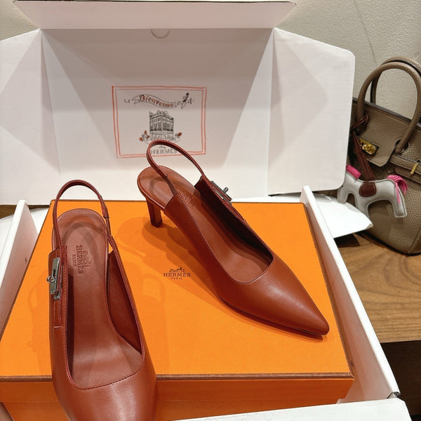 HM Lover Pump 80mm Brown Calfskin 429024