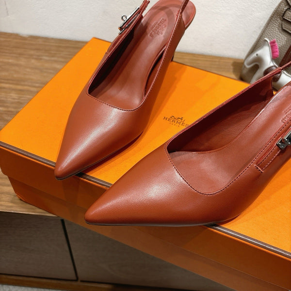 HM Lover Pump 80mm Brown Calfskin 429024