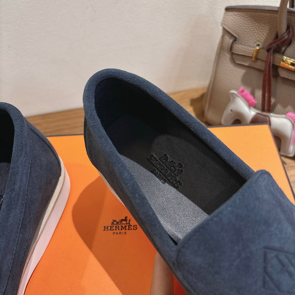 HM Impact Loafers Charcoal Blue Suede 526165