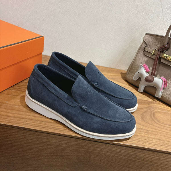 HM Impact Loafers Charcoal Blue Suede 526165