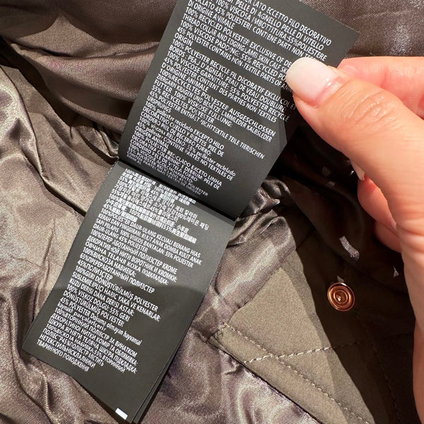 Miu Miu 25 Quilted Jacket Seaweed Green Polyester 302918