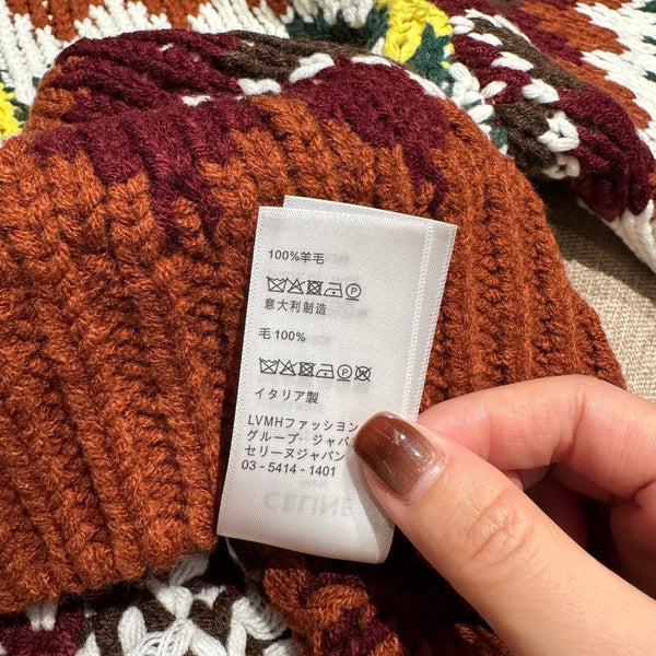Celine 25 Sweater Brown Mix Multicolor Wool 302948