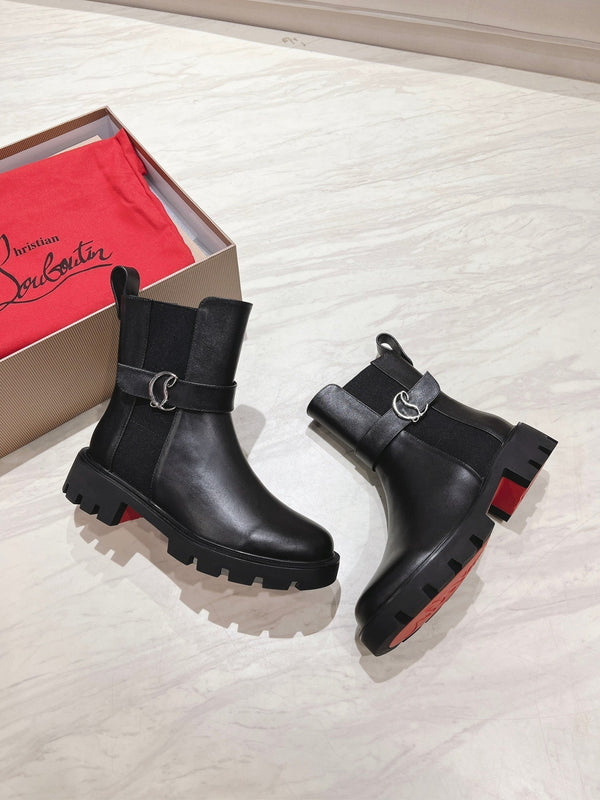 CL 25C Chelsea Booty Lug Black Calf Leather 167667