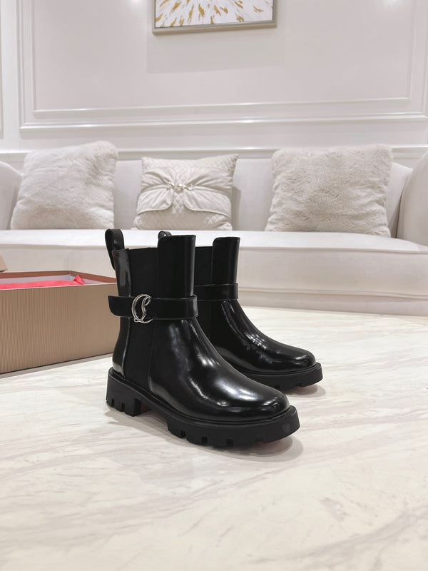 CL 25C Chelsea Booty Lug Black Patent Leather 167671