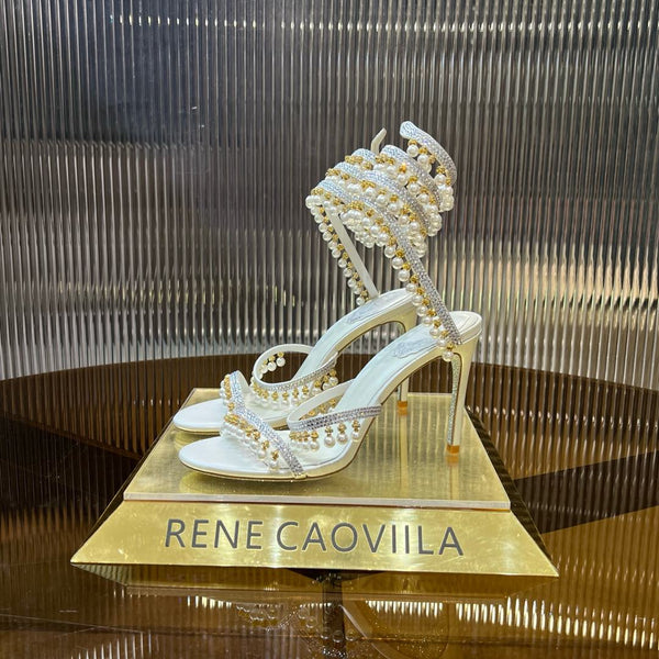 RC Gold Buckle Pearl Crystal Lamp Pendant Wrapped White Sheepskin 174988