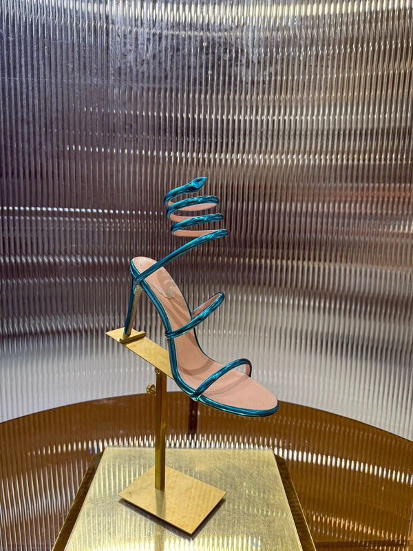 RC 25C Snake-Shaped Sandals 9.5cm Blue Sheepskin 310630