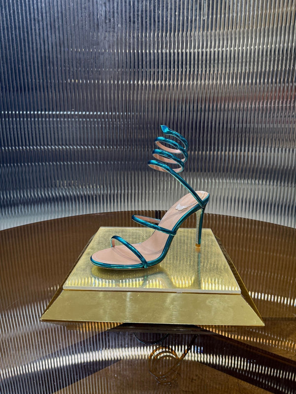 RC 25C Snake-Shaped Sandals 9.5cm Blue Sheepskin 310630