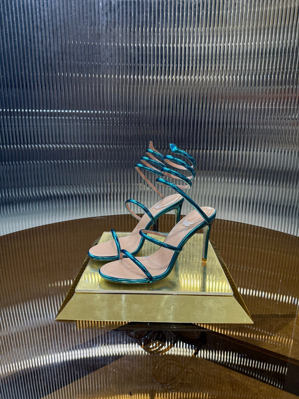 RC 25C Snake-Shaped Sandals 9.5cm Blue Sheepskin 310630