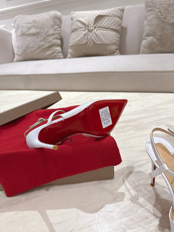 CL 25 Slingback White Gloss Calf Patent Leather 307521