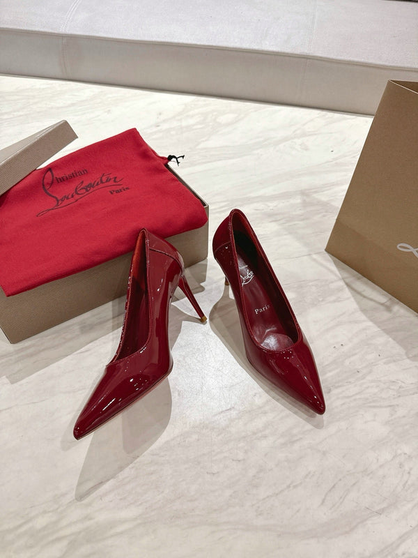 CL 25 Kate Patent Leather Pumps Red Gloss Calfskin 307528