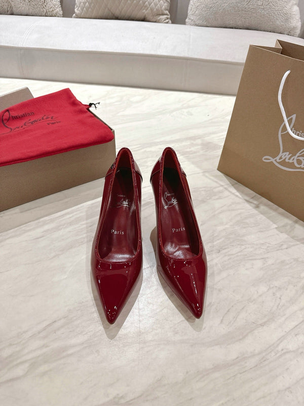 CL 25 Kate Patent Leather Pumps Red Gloss Calfskin 307528