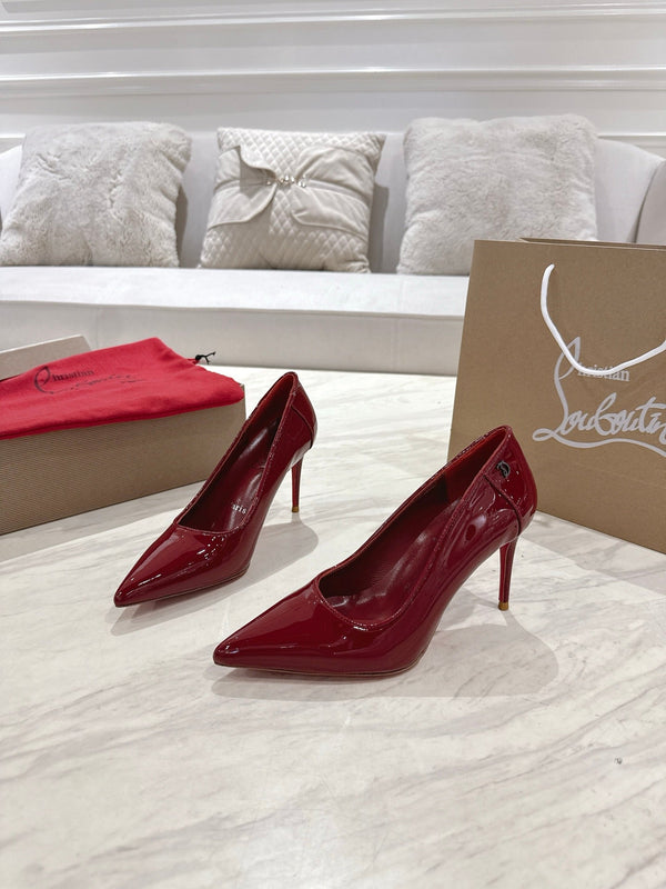 CL 25 Kate Patent Leather Pumps Red Gloss Calfskin 307528