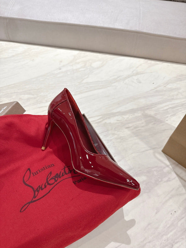 CL 25 Kate Patent Leather Pumps Red Gloss Calfskin 307528