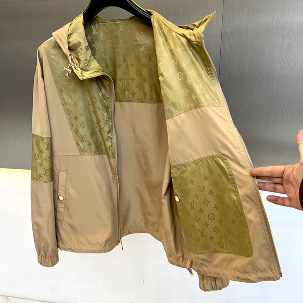 LV STRAW AND TEAK MONOGRAM WINDBREAKER 238899