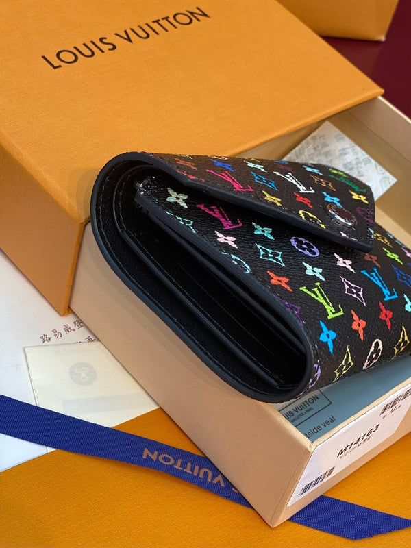 LV x TM Victorine Wallet Black Multicolor Monogram Canvas