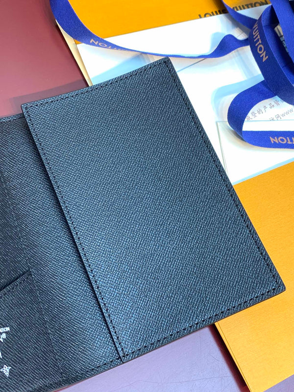 LV x TM Passport Cover Black Multicolor Monogram Canvas