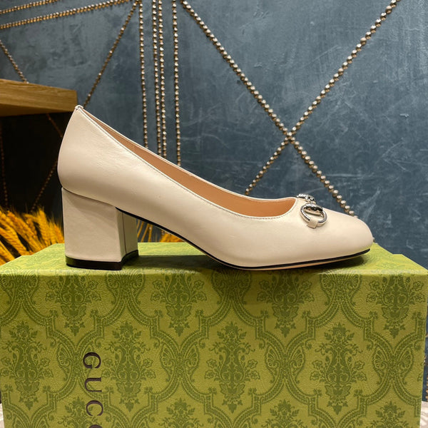 HIGH PUMP 55MM IN WHITE SHEEPSKIN