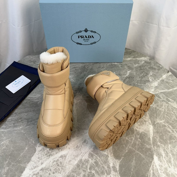 PRA 25s Boots Beige With Fur Soft Cowhide 454749