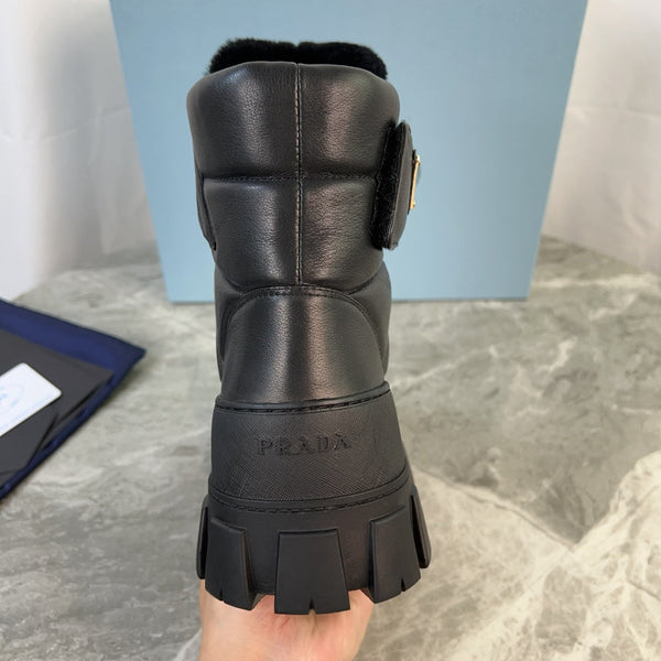 PRA 25s Boots Black With Fur Soft Cowhide 454752