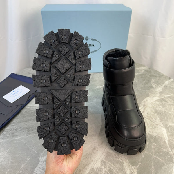 PRA 25s Boots Black With Fur Soft Cowhide 454752