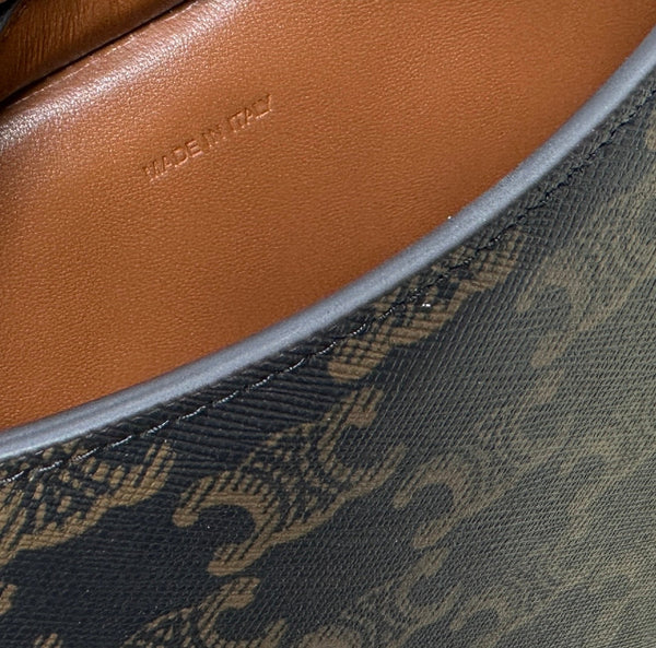 BORSA MINI 22 TILLY IN TELA TRIOMPHE E PELLE DI VITELLO