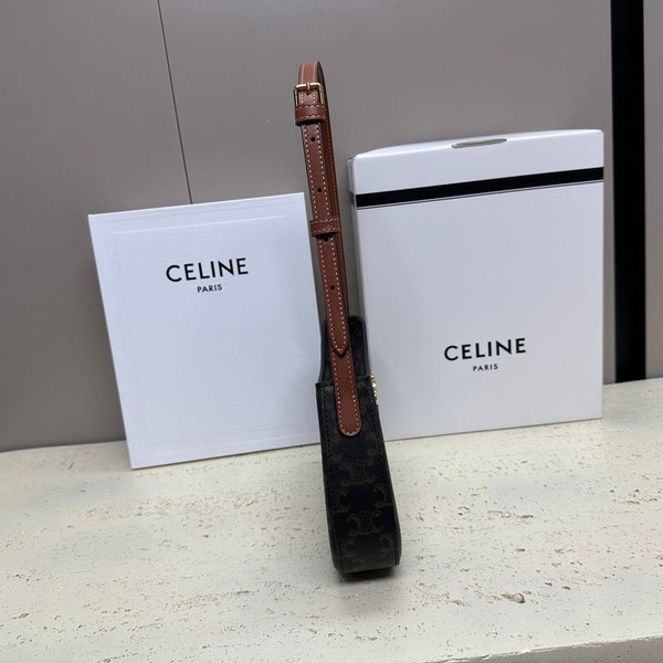 BORSA MINI 22 TILLY IN TELA TRIOMPHE E PELLE DI VITELLO