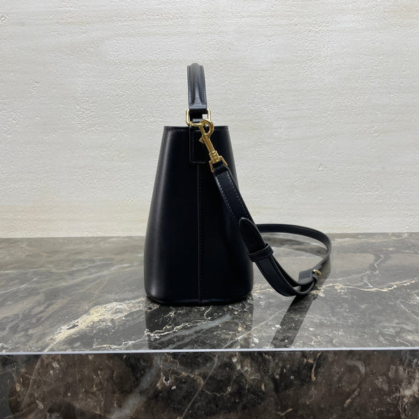 BORSA MINI 19 LOUISE IN PELLE DI VITELLO LISCIA NERA