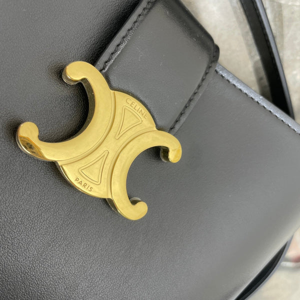 BORSA MINI 19 LOUISE IN PELLE DI VITELLO LISCIA NERA