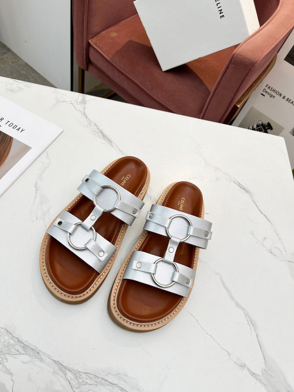 SANDALO TIPPI IN VITELLO ARGENTO