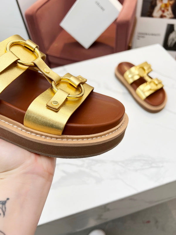 SANDALO TIPPI IN VITELLO ORO