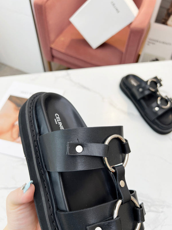 SANDALO TIPPI IN VITELLO NERO