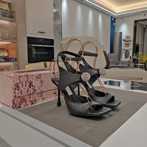 Jimmy 25 Orb 100 Sandal Black Nappa Leather 240017