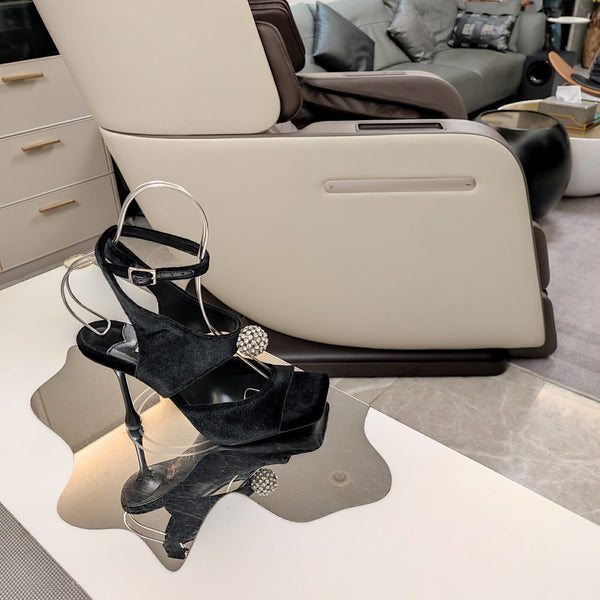 Jimmy 25 Orb 100 Sandal Black Velvet 240021