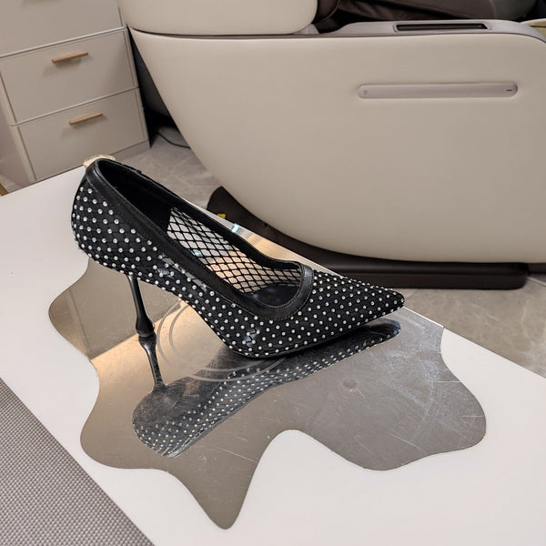 Jimmy 25 Love 100 Pump Black Mesh 240041