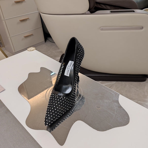 Jimmy 25 Love 100 Pump Black Mesh 240041