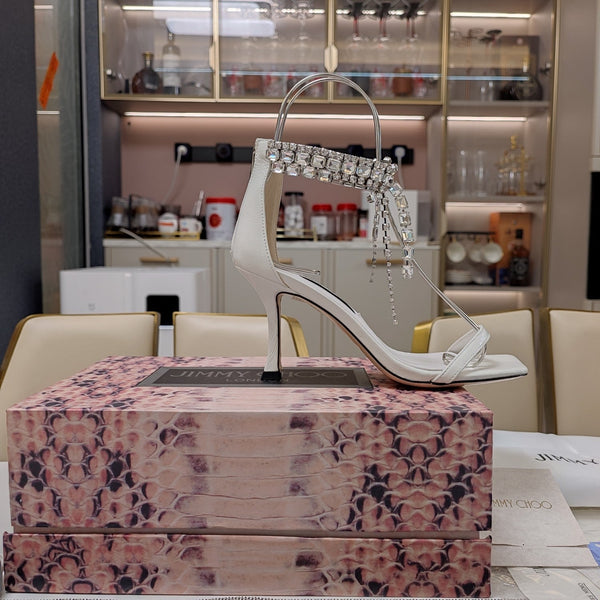 Jimmy 25 Verity Sandal 70 White Leather 240034