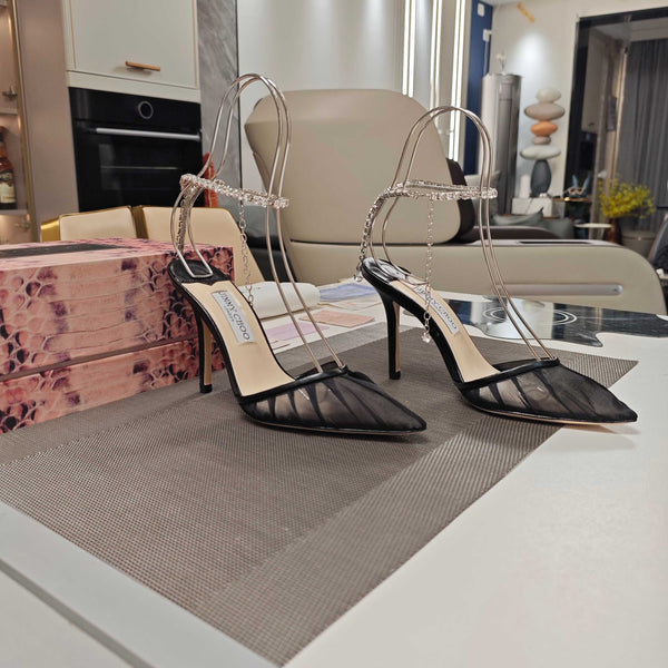 Jimmy 25 Seada 100 Pump Black Cowhide 240046