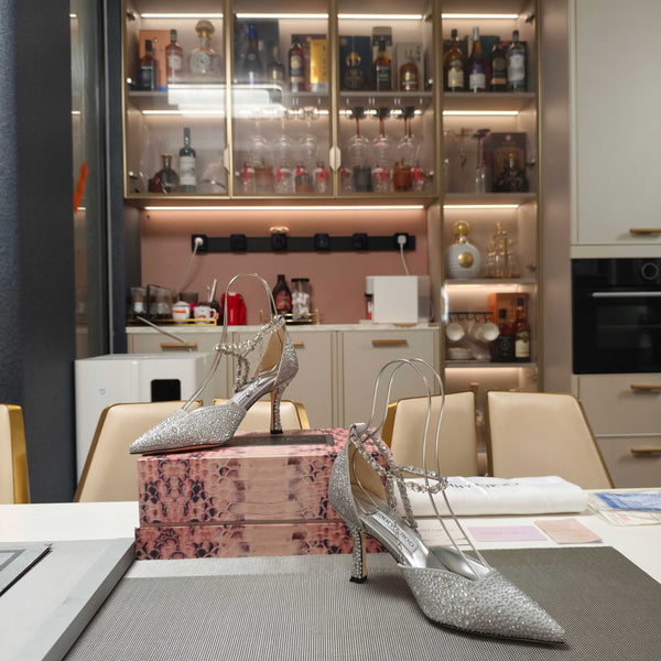 Jimmy 25 Stevie 80 Pumps Silver Satin 240059