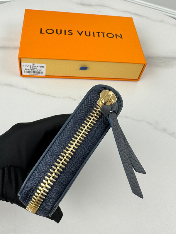 LV Clemence Wallet Black Beige Monogram Empreinte Leather 221542