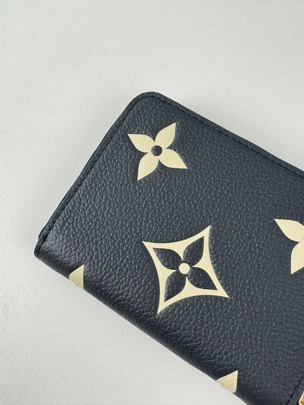 LV Victorine Wallet Black Beige Monogram Empreinte Leather 221543