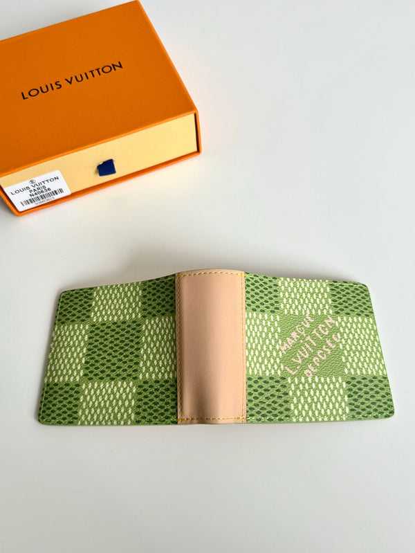 LV x Tyler Slender Wallet Green Damier Golf Canvas 221434