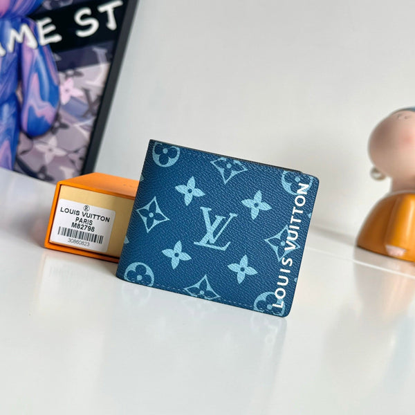 LV M82798 Multiple Wallet Blue Brown Monogram Canvas 221260