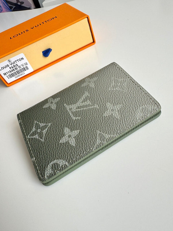 LV Pocket Wallet Green Monogram Gradient Canvas 221317