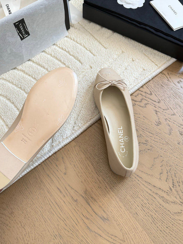 CC 25C Ballet Flat Suede Calfskin