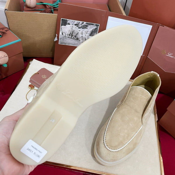 LP Open Walk Ankle Boot In Beige Mix White Suede  978052