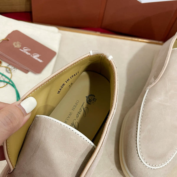 LP Open Walk Ankle Boot In Light Beige Brown Mix White Suede 978056