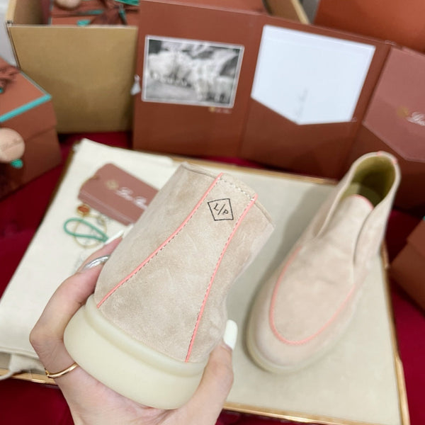 LP Open Walk Ankle Boot In Light Beige Pink Mix Pink Suede 978054