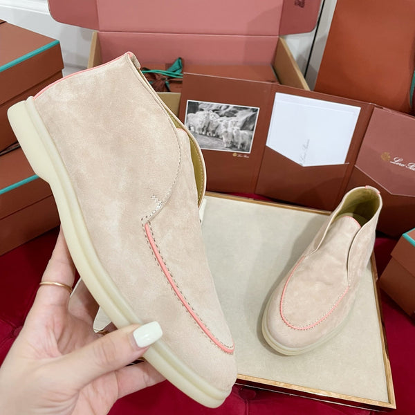 LP Open Walk Ankle Boot In Light Beige Pink Mix Pink Suede 978054