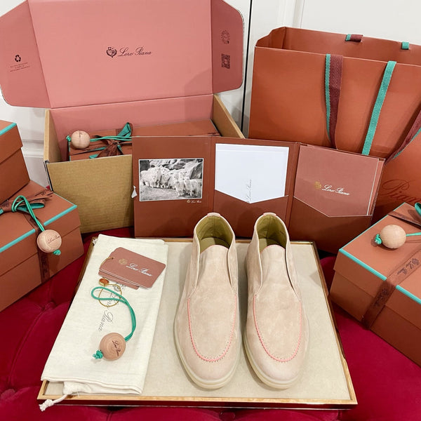 LP Open Walk Ankle Boot In Light Beige Pink Mix Pink Suede 978054