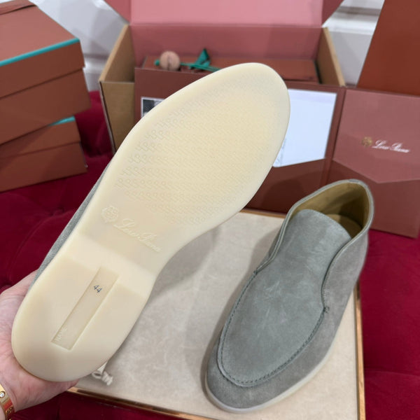 LP Open Walk Ankle Boot In Grey Green Suede  978062